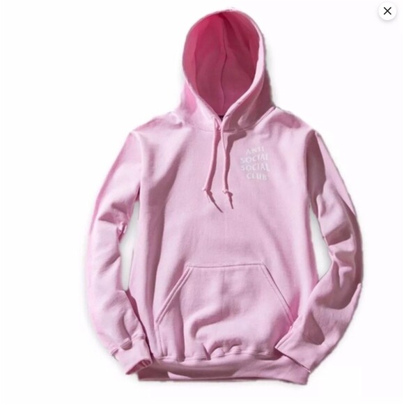 Anti Social Social Club ASSC Hoodie Men XL Pink Know You Better Sweatshirt USA - Picture 12 of 13